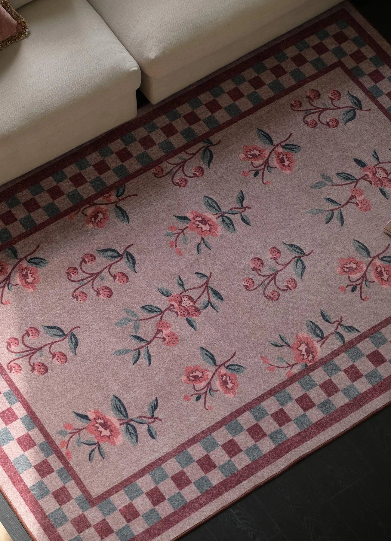 Katyusha Hand-Knotted Pastel Floral Rug