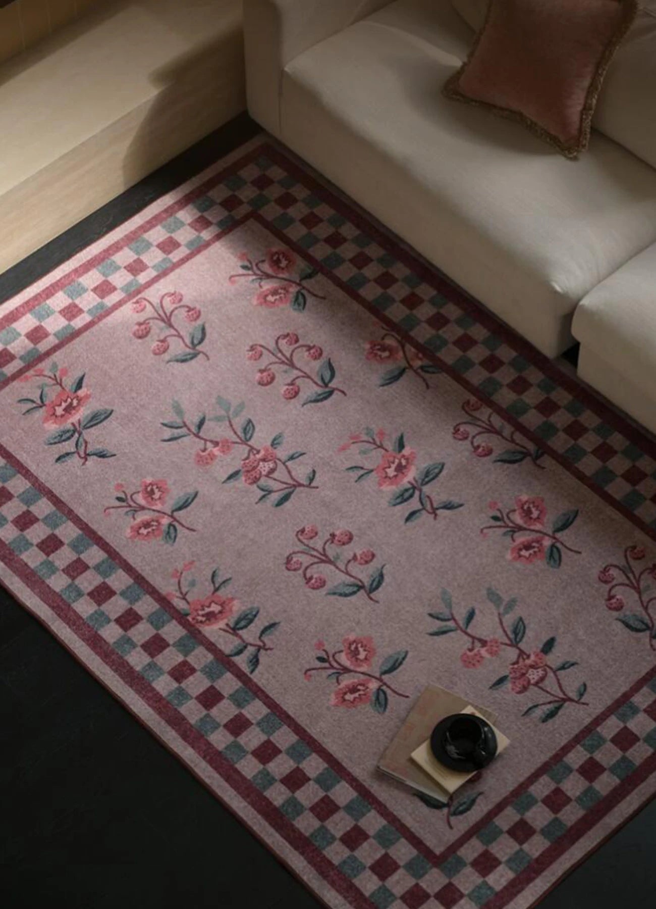 Katyusha Hand-Knotted Pastel Floral Rug