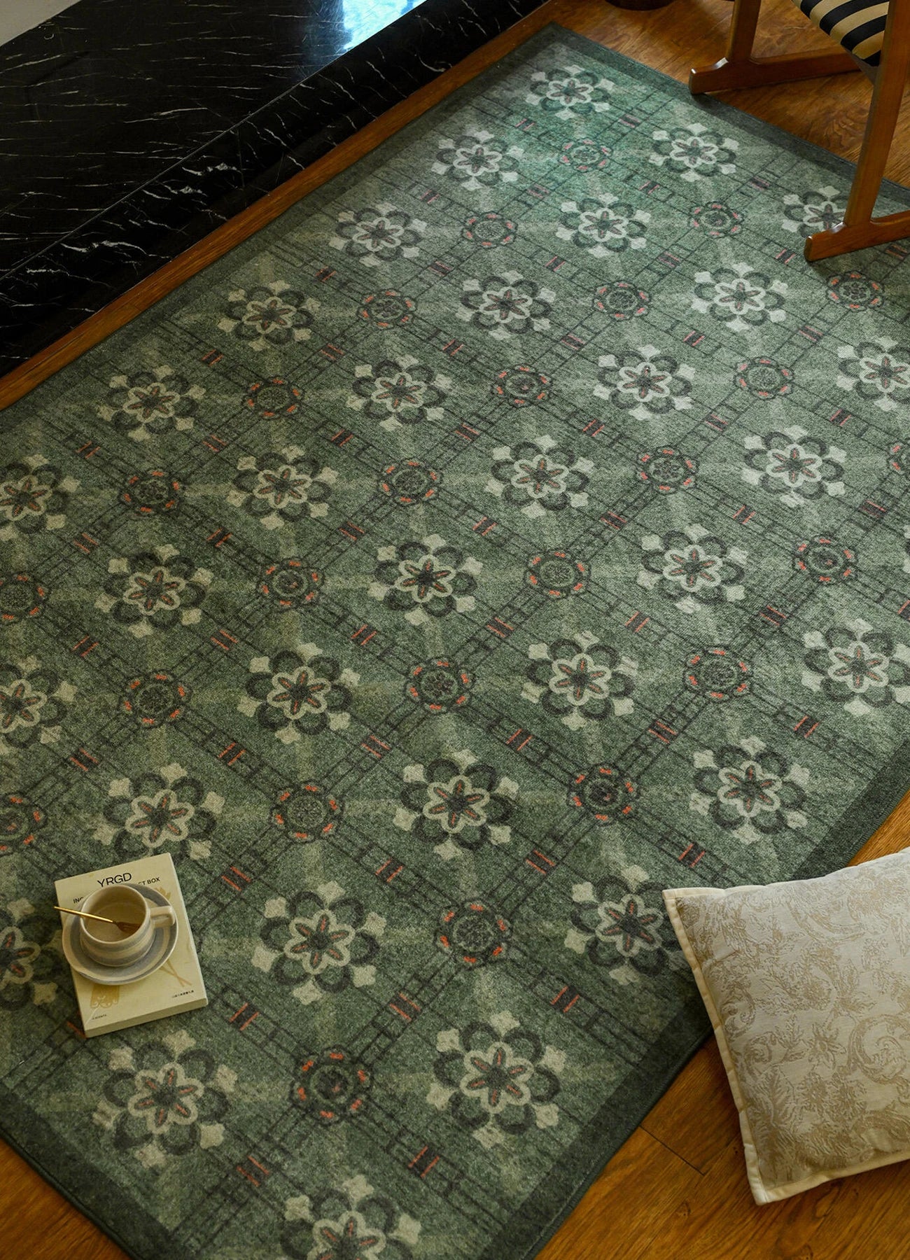 Katnam Geometric Botanical Rug